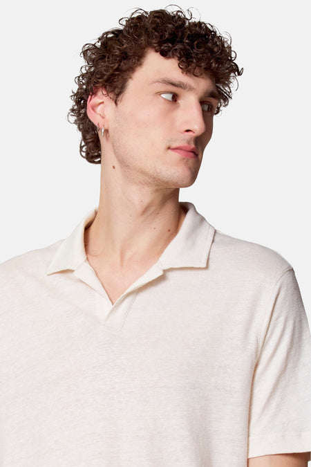 Polo met korte mouwen - beige