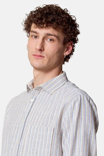 Multikleurig overhemd met lange mouwen van Le Fabuleux Marcel de Bruxelles, met een gestreept patroon.
