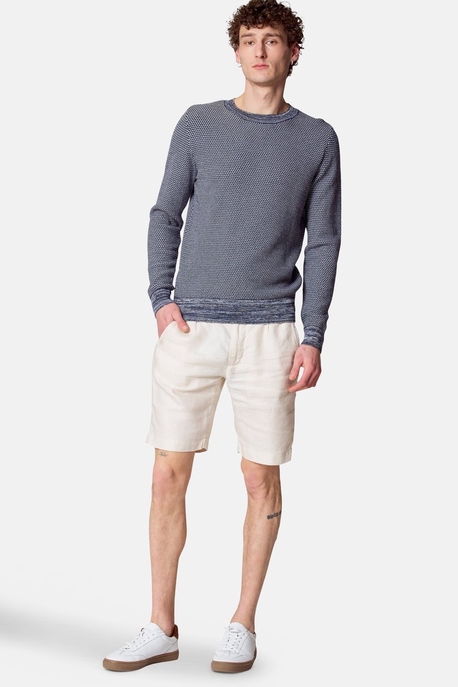 Pull met ronde hals - blauw - Le Fabuleux Marcel de Bruxelles - 2