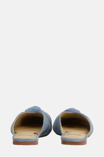 Ballerines en denim bleu de Le Fabuleux Marcel de Bruxelles, avec un détail de nœud.
