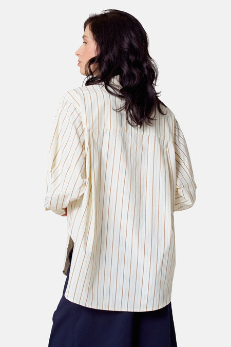 Hemd met lange mouwen - Beige