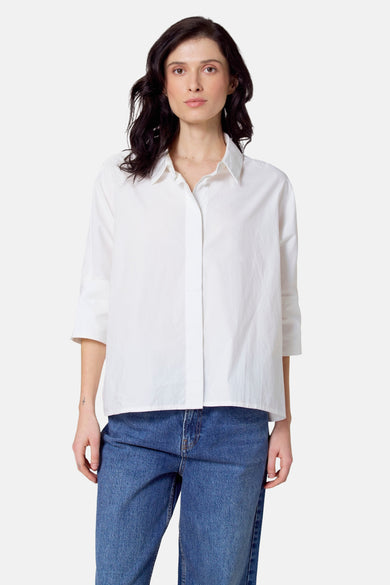 Chemise à manches longues - blanc