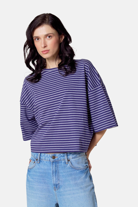 Top (korte mouwen) Blauw - Le Fabuleux Marcel de Bruxelles