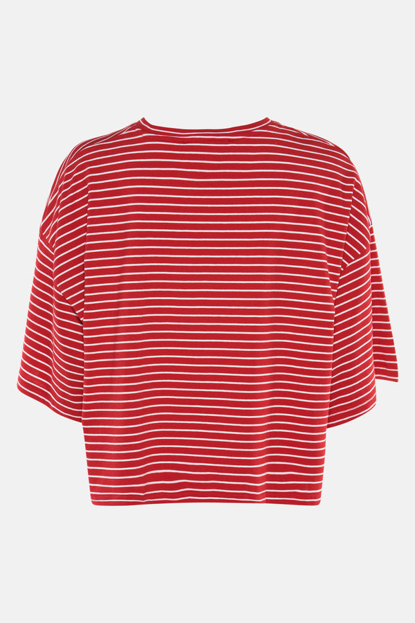 Top uni manche courte Rouge - Le Fabuleux Marcel de Bruxelles