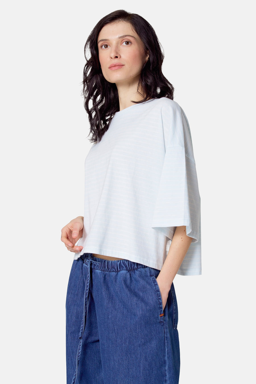 T-shirt met korte mouwen - Lichtblauw - Le Fabuleux Marcel de Bruxelles