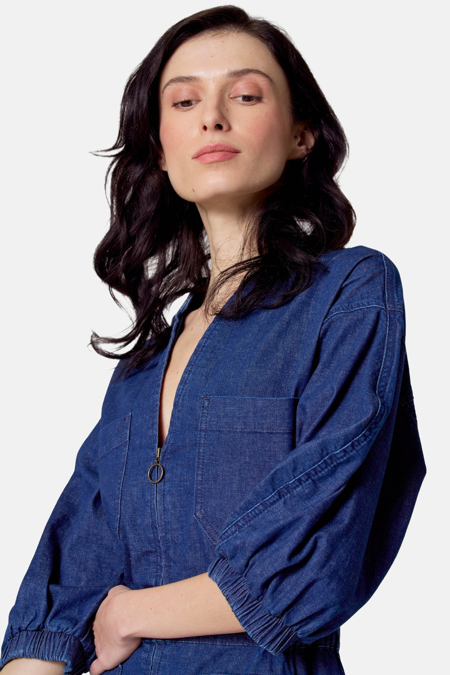 Kleedje met korte mouwen - dark blue denim - Le Fabuleux Marcel de Bruxelles