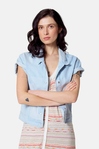 Veste en jean - Jean blue clair - Le Fabuleux Marcel de Bruxelles