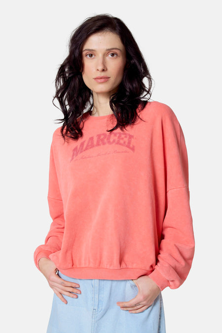 Sweater met ronde hals Oranje - Le Fabuleux Marcel de Bruxelles