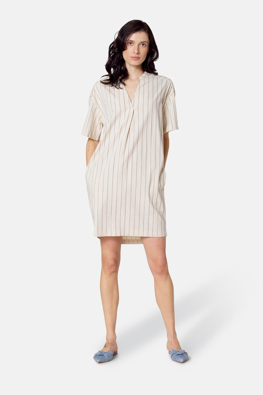 Kleedje met korte mouwen - Beige - Le Fabuleux Marcel de Bruxelles