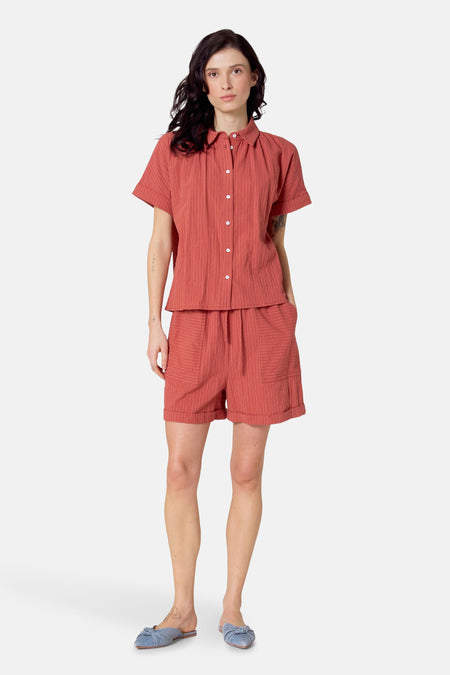 Hemd met korte mouwen - rood
