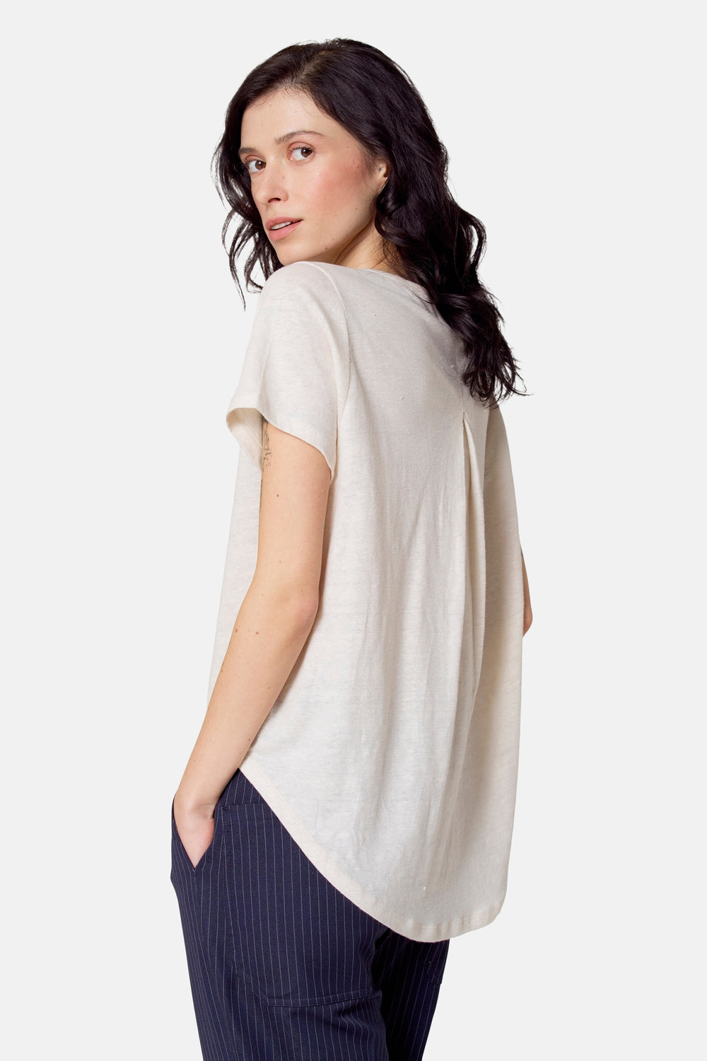 Top uni manche courte Beige - Le Fabuleux Marcel de Bruxelles