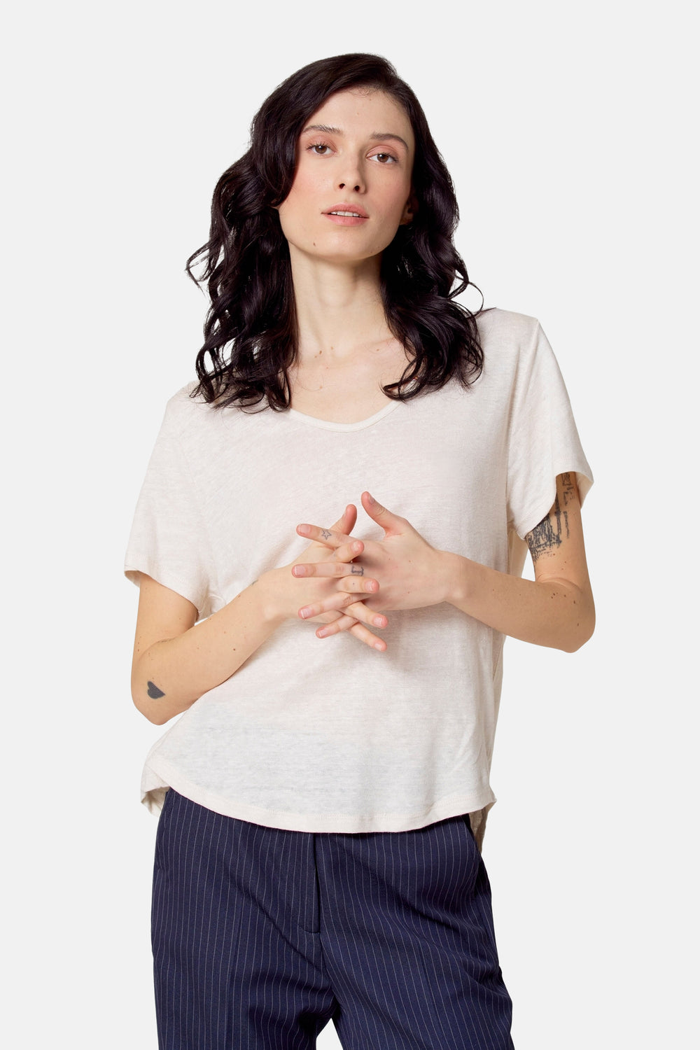 Top uni manche courte Beige - Le Fabuleux Marcel de Bruxelles