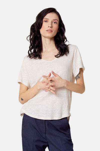Top uni manche courte Beige - Le Fabuleux Marcel de Bruxelles