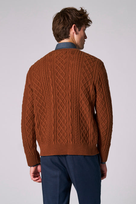 Pull col O Brun - Le Fabuleux Marcel de Bruxelles