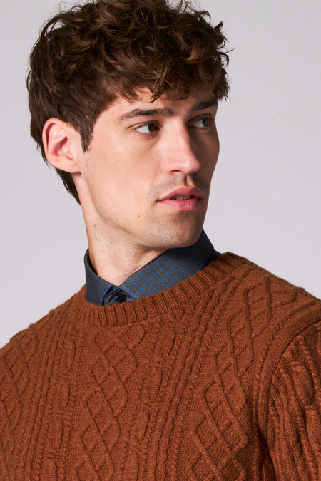 Pull col O Brun - Le Fabuleux Marcel de Bruxelles