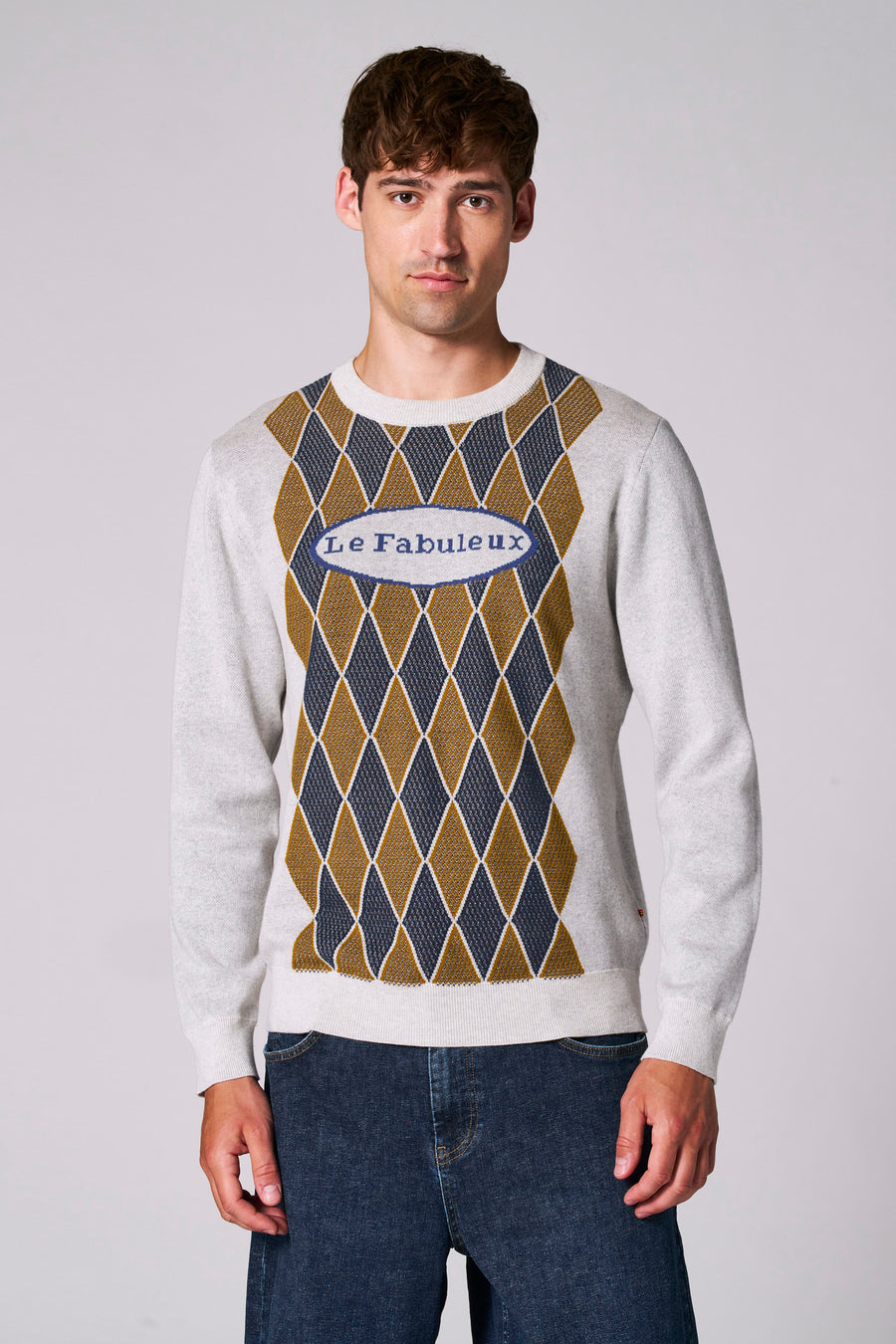 Pull à col rond - écru - Le Fabuleux Marcel de Bruxelles