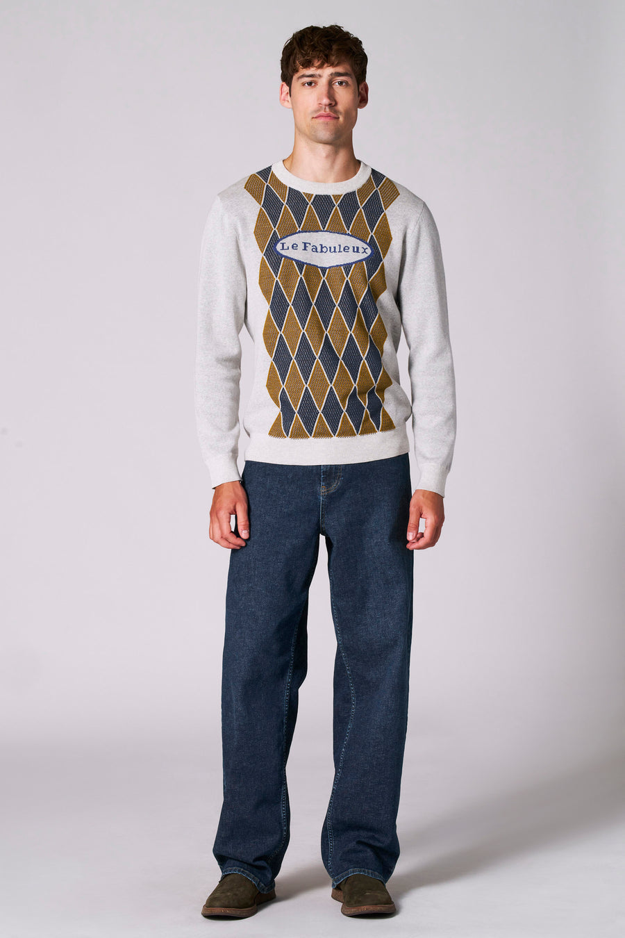 Pull à col rond - écru - Le Fabuleux Marcel de Bruxelles