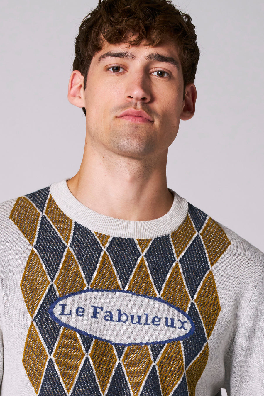 Pull à col rond - écru - Le Fabuleux Marcel de Bruxelles