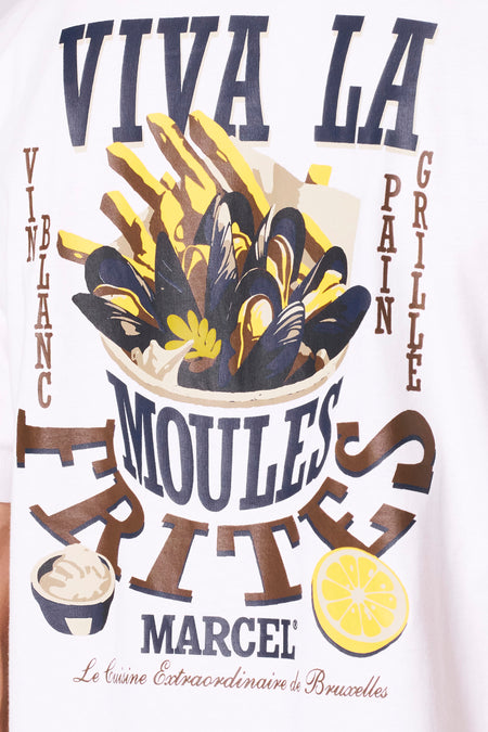 T-shirt (manches courtes) Blanc - Le Fabuleux Marcel de Bruxelles