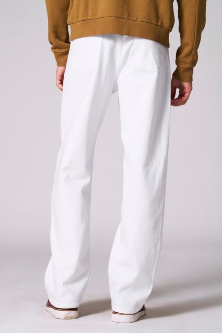 Jeans straight off white denim - Le Fabuleux Marcel de Bruxelles