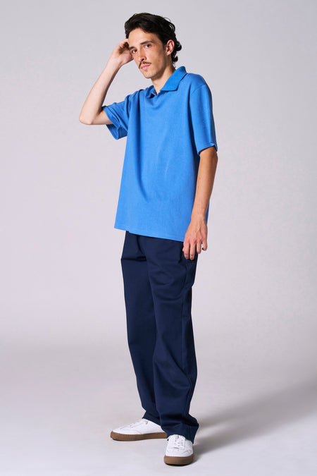 Polo met korte mouwen - blauw