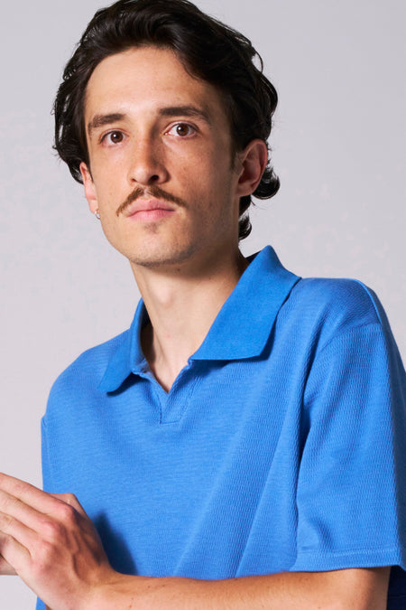 Polo met korte mouwen - blauw