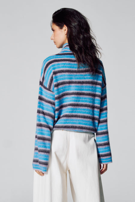 Pull col roulé Bleu - Le Fabuleux Marcel de Bruxelles
