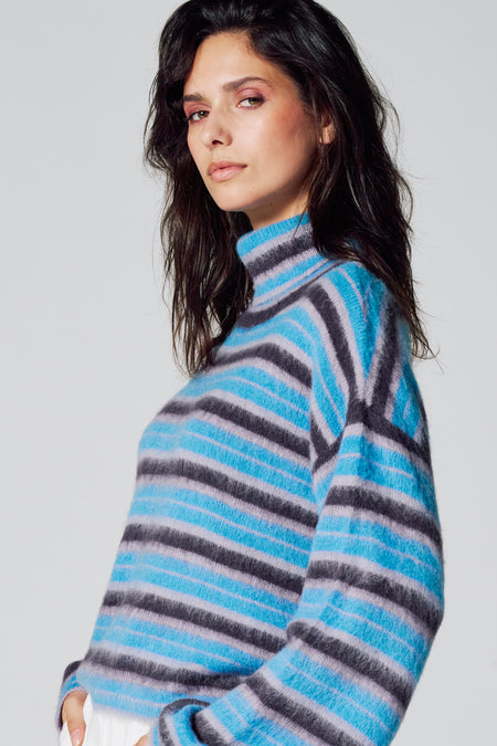 Pull col roulé Bleu - Le Fabuleux Marcel de Bruxelles