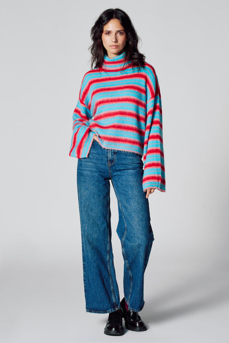 Pull col roulé Multicolore - Le Fabuleux Marcel de Bruxelles