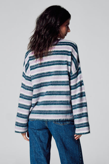 Pull col O Multicolore - Le Fabuleux Marcel de Bruxelles