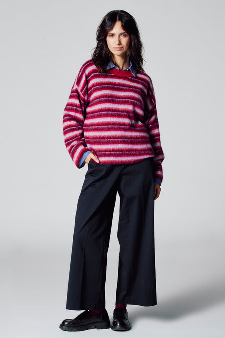 Pull met ronde hals - multicolor