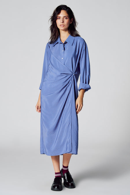 Robes manches longues Dark blue denim - Le Fabuleux Marcel de Bruxelles
