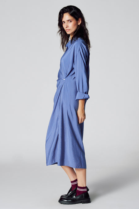 Robes manches longues Dark blue denim - Le Fabuleux Marcel de Bruxelles