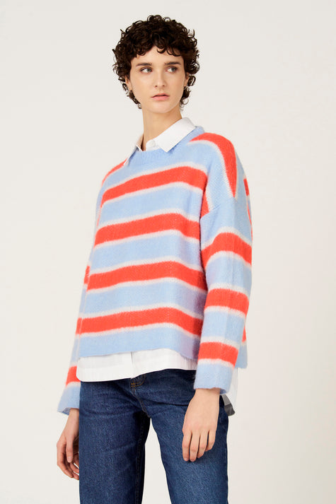 Pull met ronde hals - multicolor