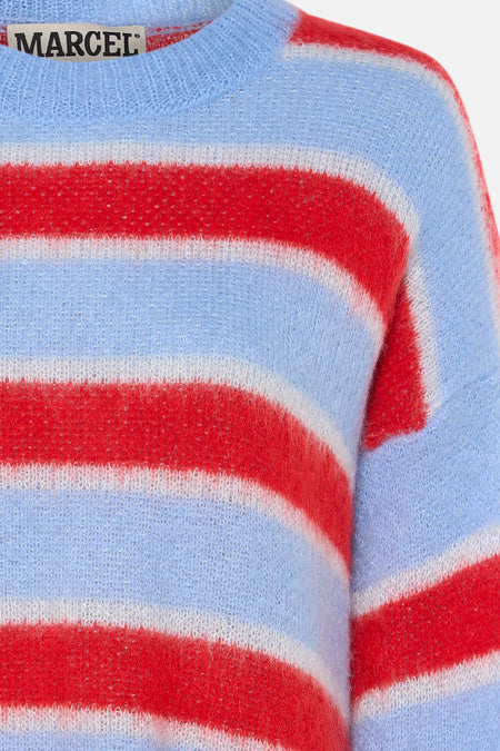 Pull met ronde hals - multicolor