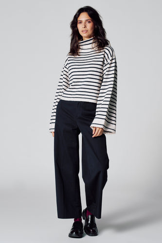 Pull met rolkraag - multicolor