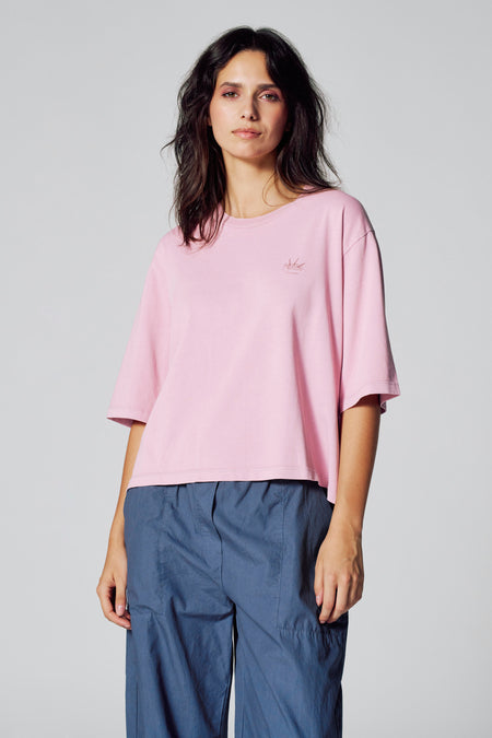 Top uni manche courte Rose - Le Fabuleux Marcel de Bruxelles