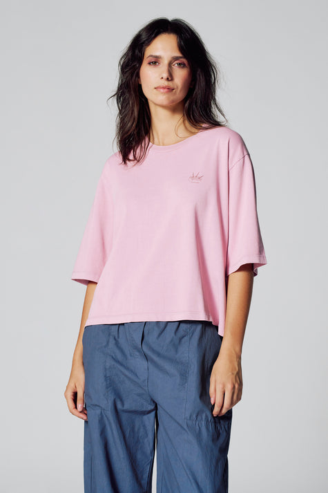 Top uni manche courte Rose - Le Fabuleux Marcel de Bruxelles