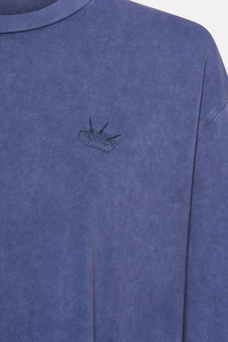 Top (korte mouwen) Dark blue denim - Le Fabuleux Marcel de Bruxelles