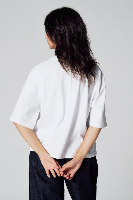 Top uni manche courte Blanc - Le Fabuleux Marcel de Bruxelles