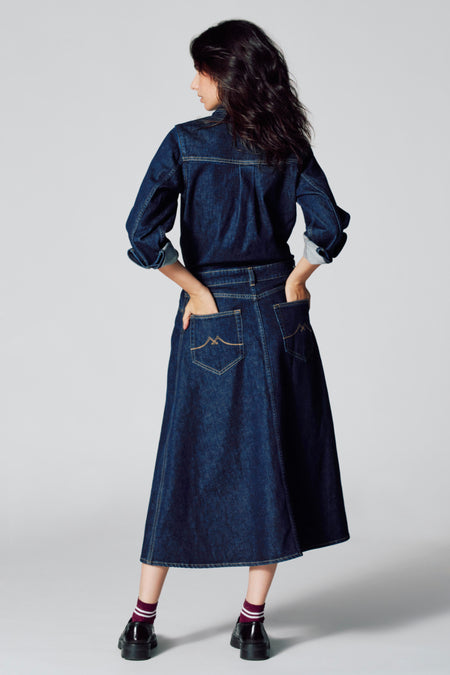 Robes manches longues Dark blue denim - Le Fabuleux Marcel de Bruxelles