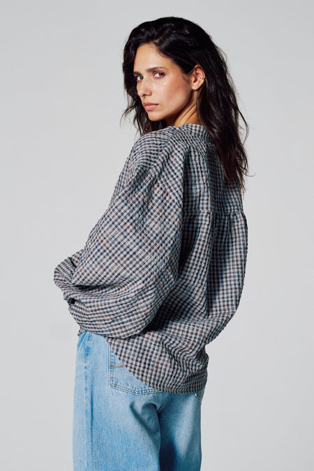 Chemisier (manches longues) Dark blue denim - Le Fabuleux Marcel de Bruxelles