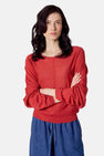 Pull met ronde hals - rood