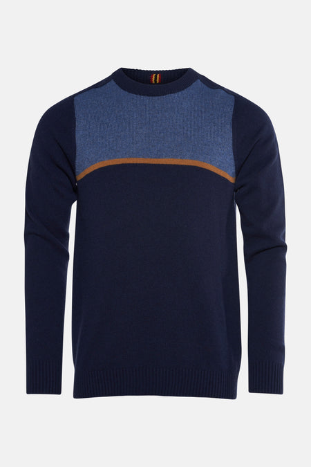 Pull met ronde hals - blauw