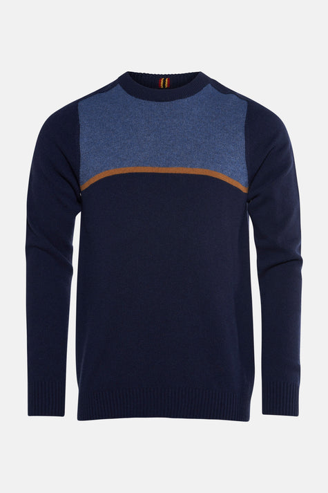 Pull met ronde hals - blauw