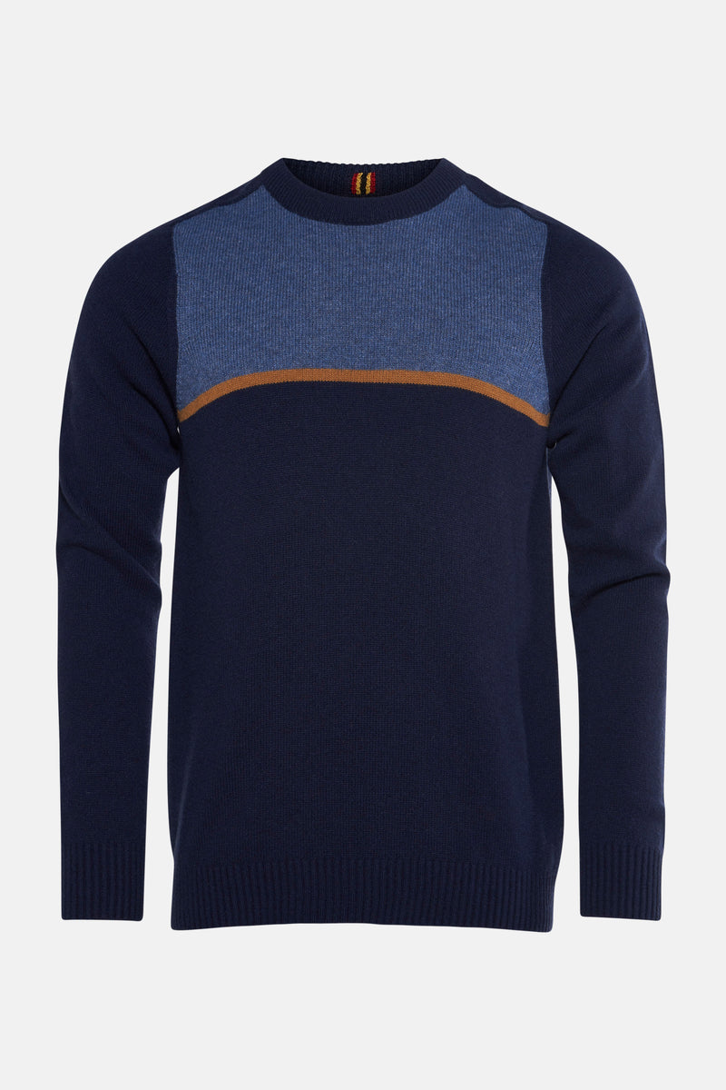 Pull met ronde hals - blauw