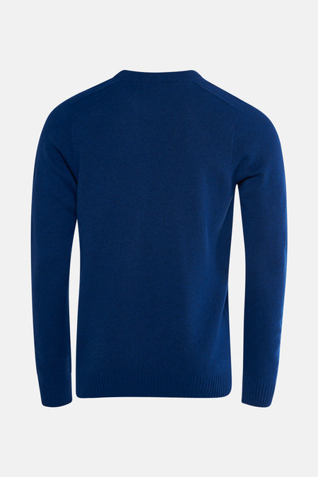 Pull met ronde hals - blauw