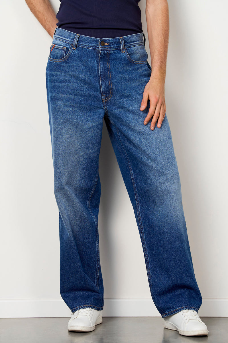 LE JEAN WIDE - Mid blue denim