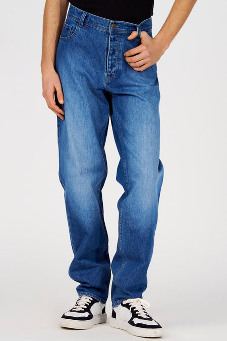 Le Jean Straight - mid blue denim