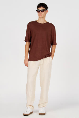 Chemise à manches courtes - brun